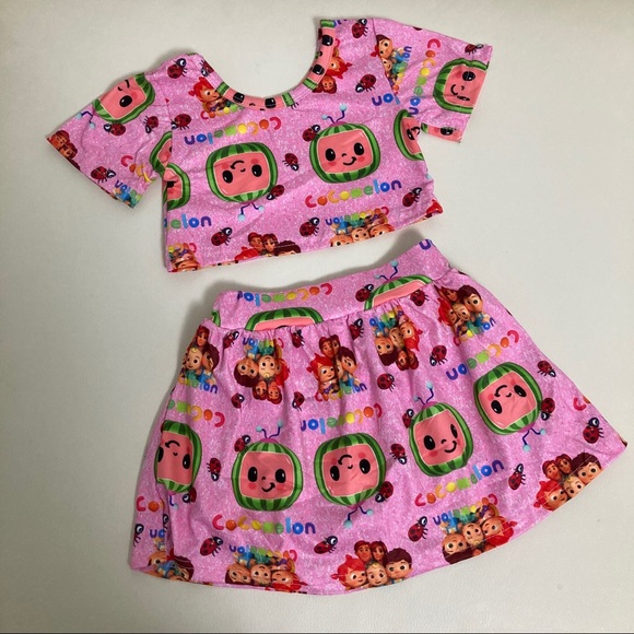 Cocomelon Cute Pink Crop Top Skort Set - Picture 10 of 11